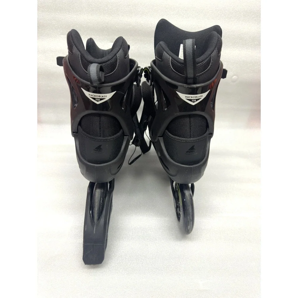 Used ROLLERBLADE Macroblade 110 3WD Black/Grey INLINE SKATES Men's Size 11.5